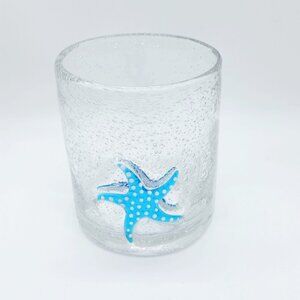 Starfish Bubble Glass Tumbler Mug by Homestudio Shoreline Collection